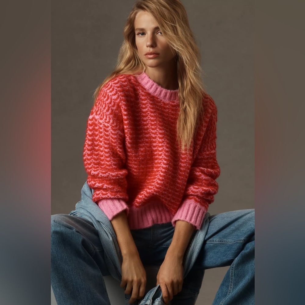 Anthropologie Lili Sidonio Two-Tone Pullover Sweater